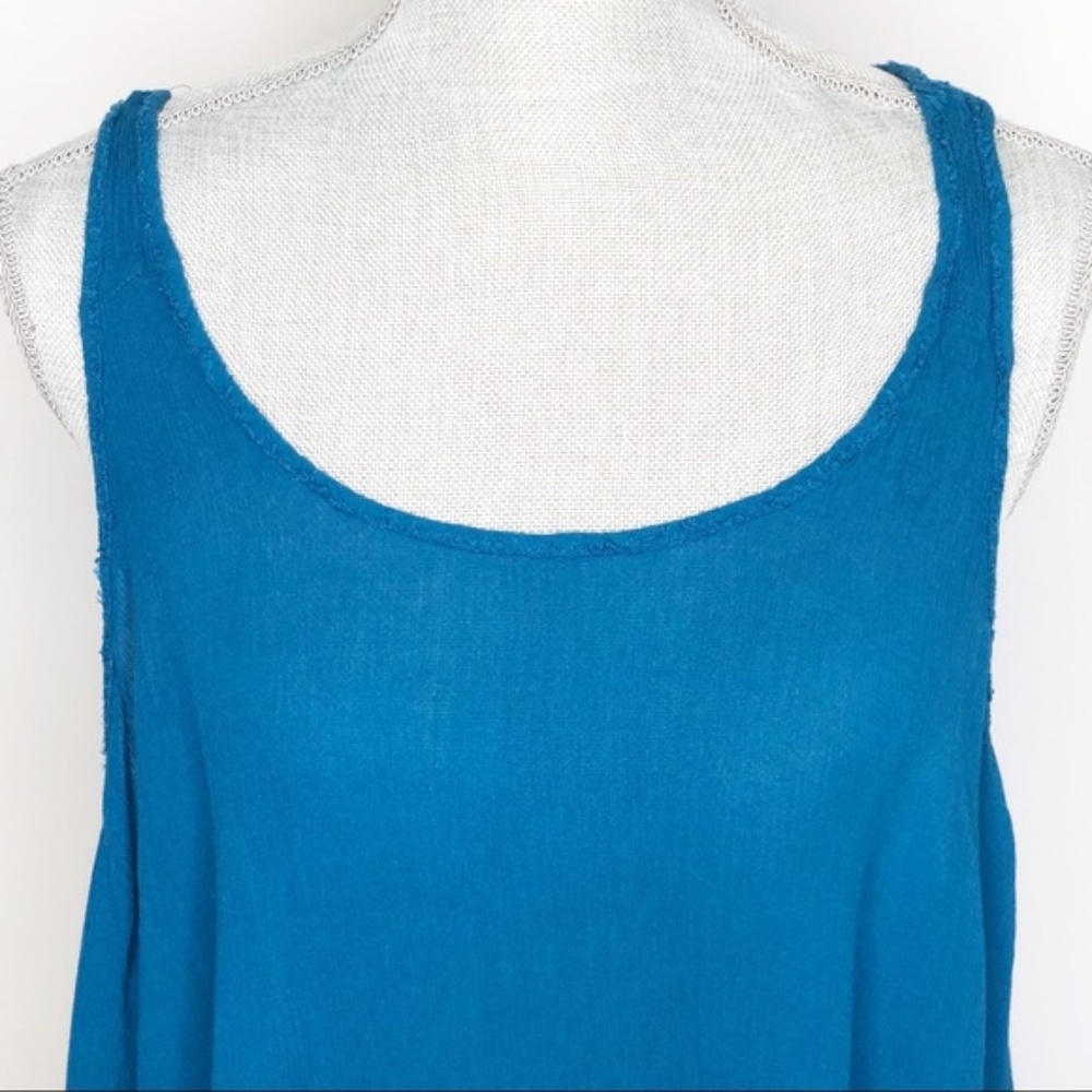 Free People Tank Top High Low Distressed Raw (H65) - Picture 2 of 6